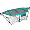 Outdoor Folding Hammock Bed with Breathable Fabric Metal Frame and Side Pocket Storage